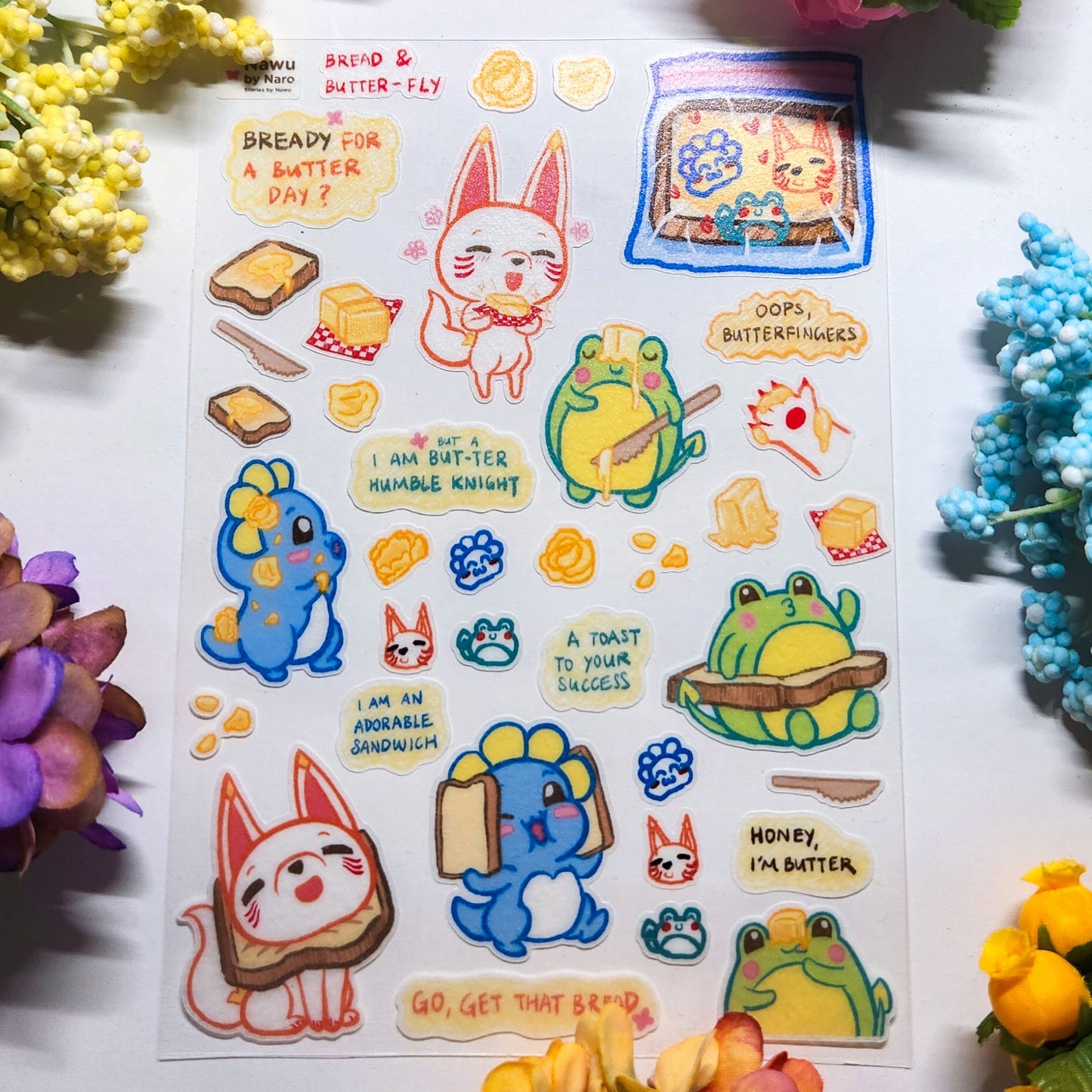 Sticker Sheet: Bread and Butter-fly