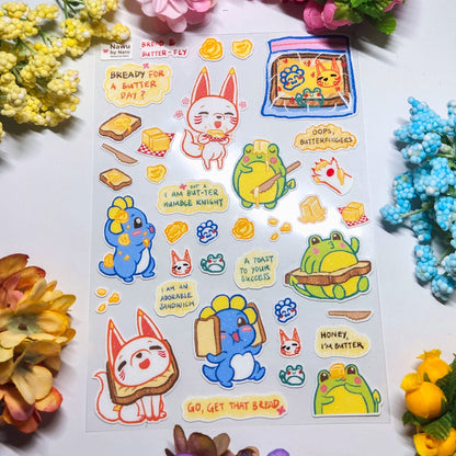 Sticker Sheet: Bread and Butter-fly