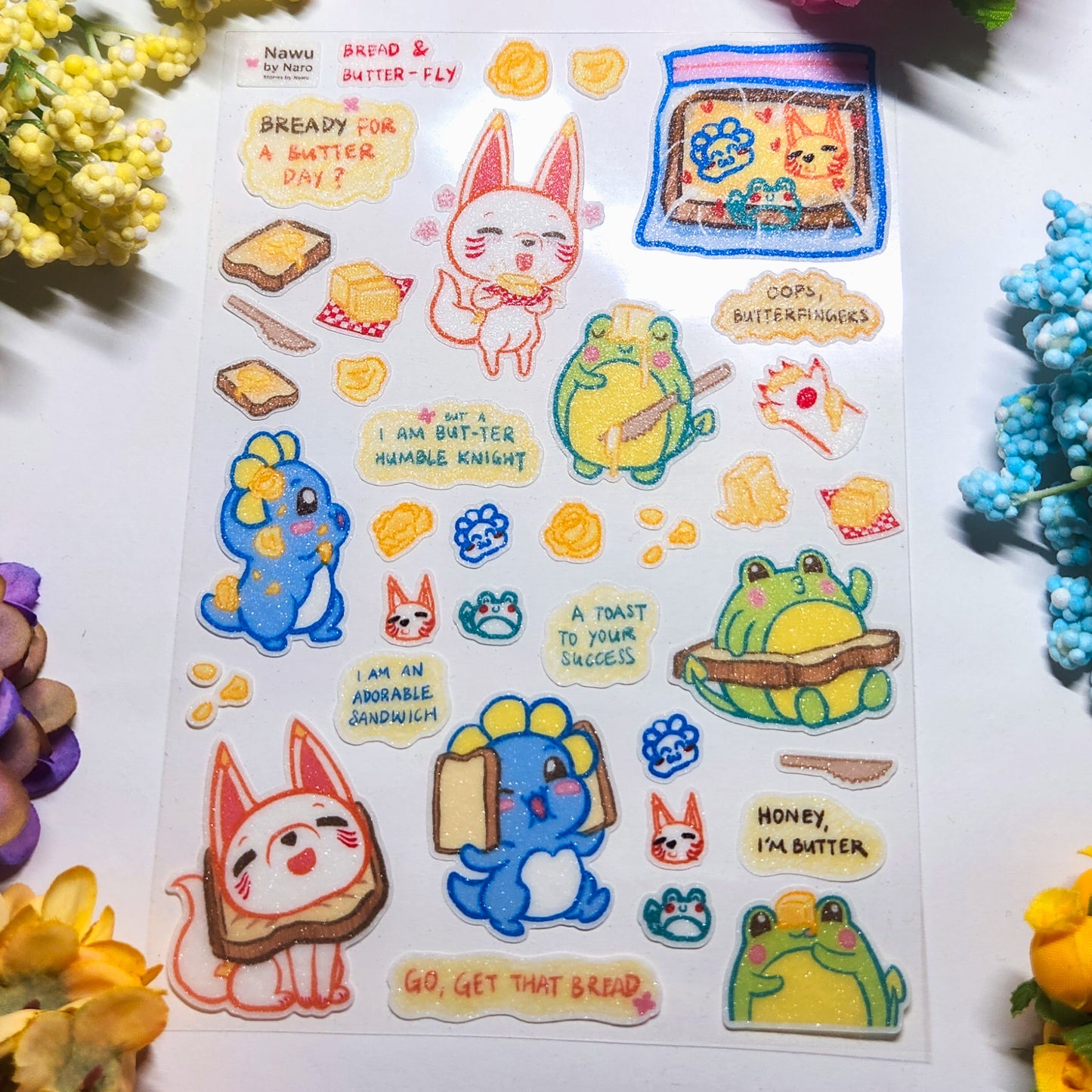 Sticker Sheet: Bread and Butter-fly